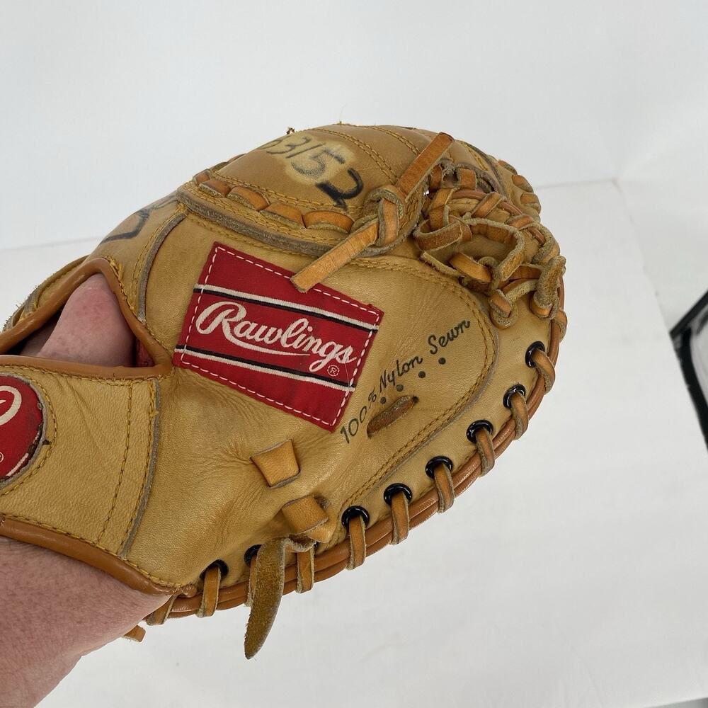 Rawlings RCM45GS Mike Piazza Catchers Mitt Tan Leather Glove RH Throw - Picture 3 of 6